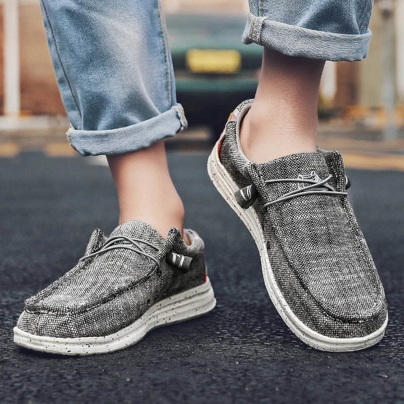 Large Size Outdoor Men's Casual Denim Canvas Shoes Vulcanize Shoes Fashion Luxury Style Designer Breathable Men Sneakers Loafers