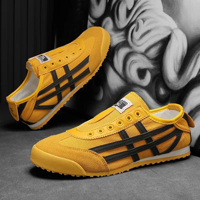 2024 Summer New Men's Canva Casual Shoes Comfortable Breathable EVA Sole Rubber Upper Trendy Shoes One Step Lazy Shoes