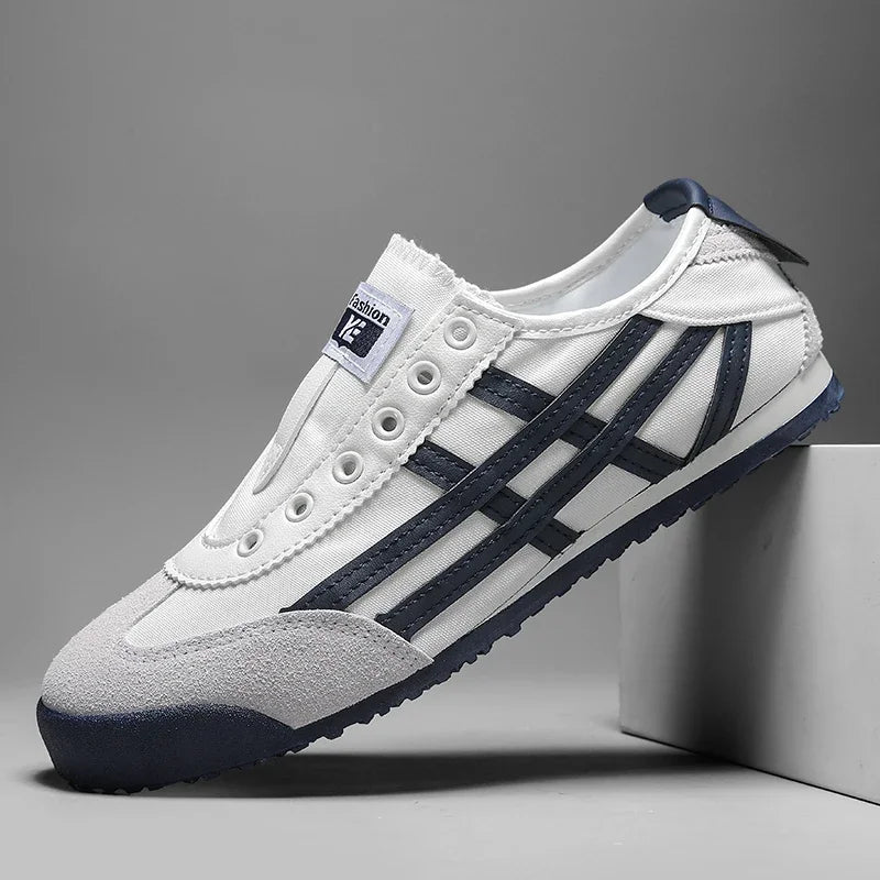 2024 Summer New Men's Canva Casual Shoes Comfortable Breathable EVA Sole Rubber Upper Trendy Shoes One Step Lazy Shoes