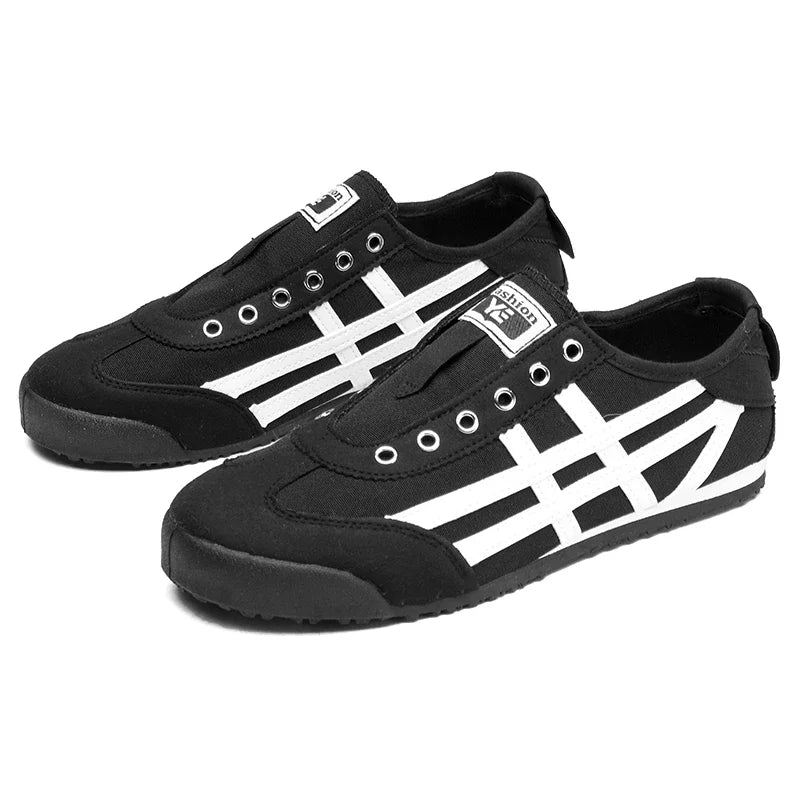 2024 Summer New Men's Canva Casual Shoes Comfortable Breathable EVA Sole Rubber Upper Trendy Shoes One Step Lazy Shoes