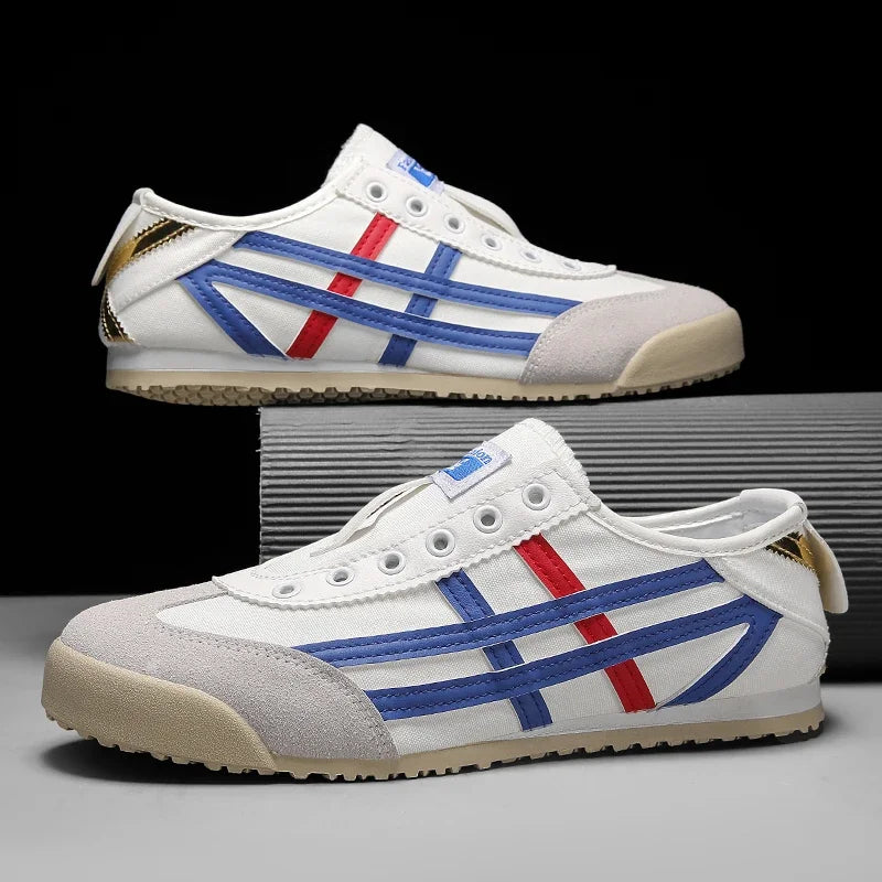 2024 Summer New Men's Canva Casual Shoes Comfortable Breathable EVA Sole Rubber Upper Trendy Shoes One Step Lazy Shoes